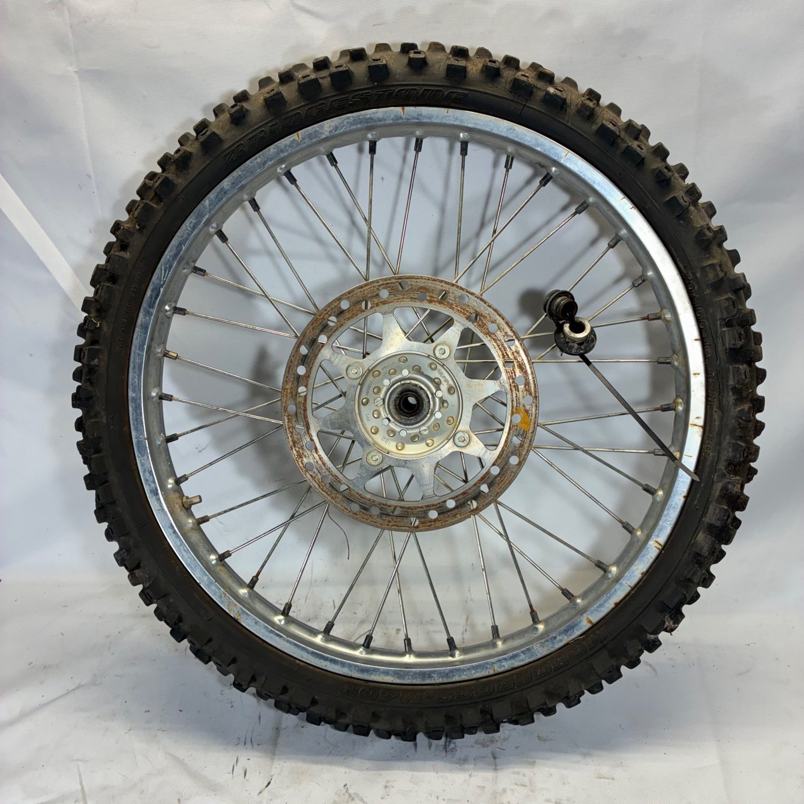 2006 Yamaha TTR125LE Front Wheel Rim Hub Bridgestone Tire 70/100-19 - 94414-19002-00
