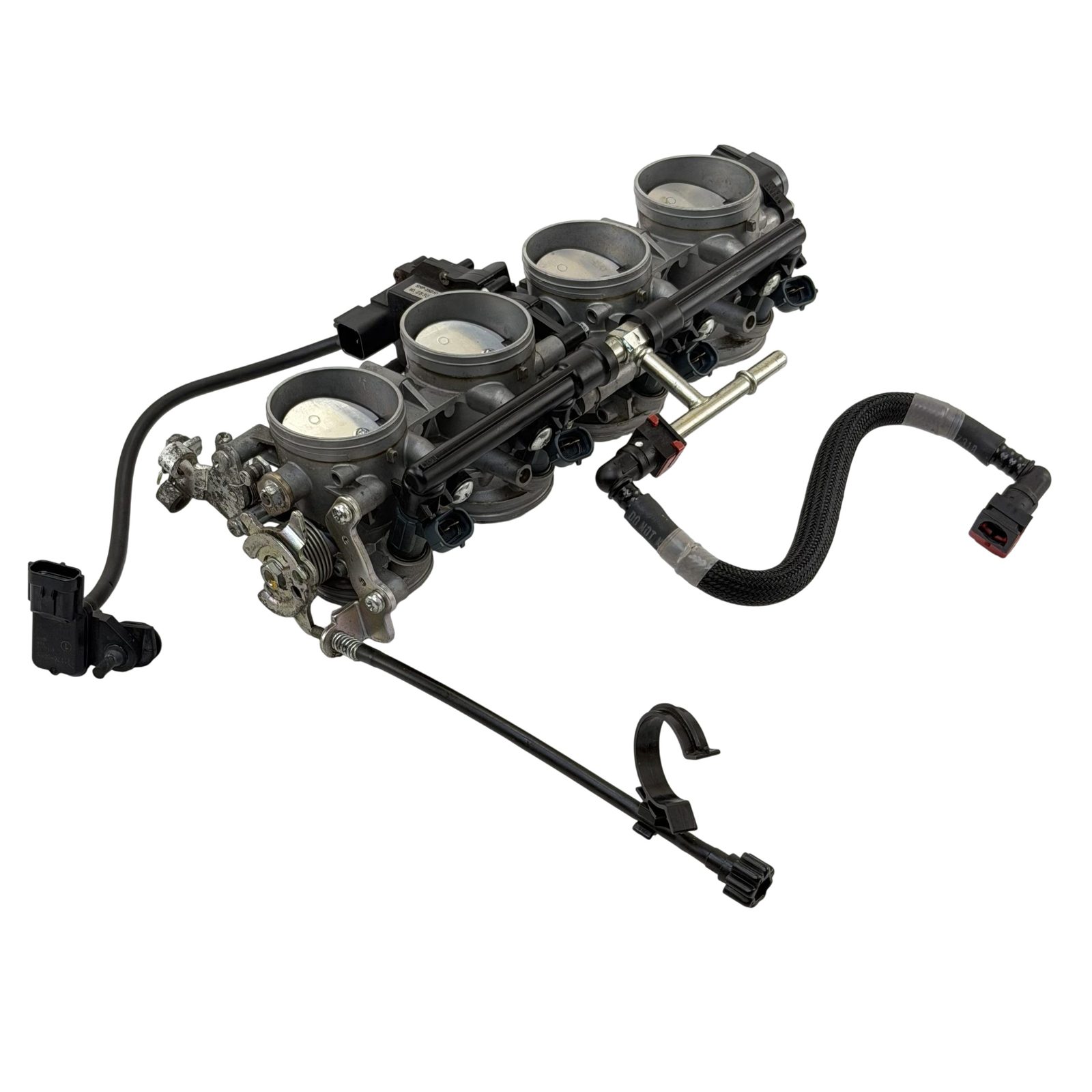 2007-2008 KAWASAKI NINJA ZX6R OEM THROTTLE BODY ASSEMBLY 4 BODIES 16163-0085