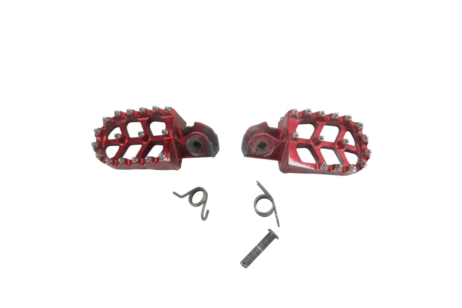 2006 Honda CRF150F OEM Red Foot Pegs Left & Right Pair 50612-KPT-305
