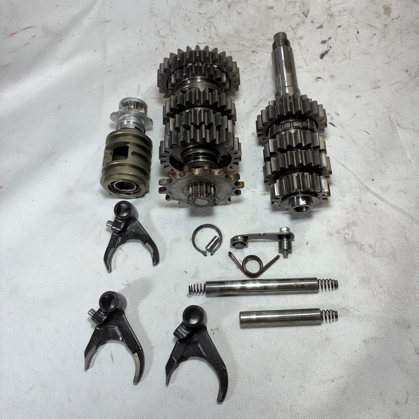2006 KTM 250 EXC OEM Transmission Gear Set with Shift Forks Complete Assembly