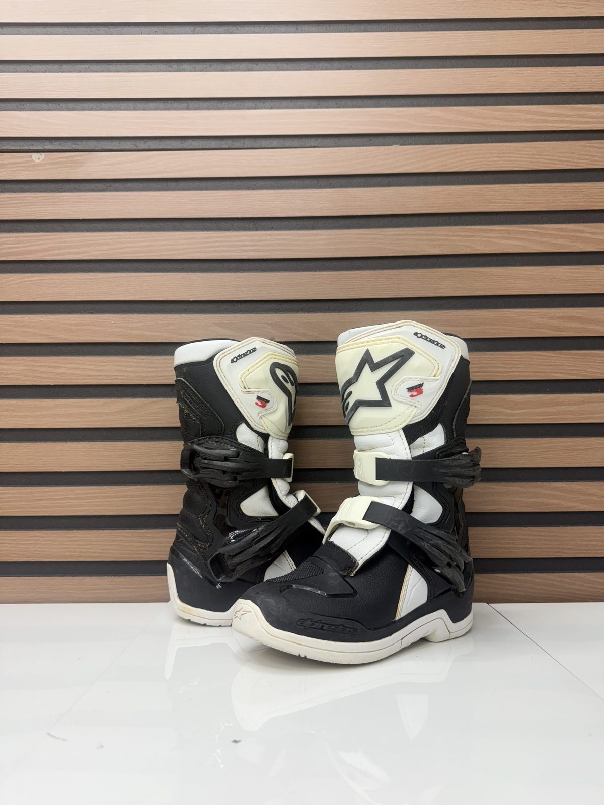 Alpinestars Tech 3S Youth Motocross Boots Black / White MX Riding Boots