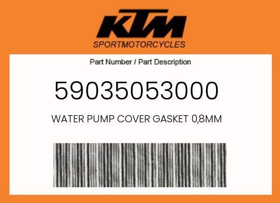 2000-2007 KTM 400 450 520 525 EXC SX Water Pump Cover Gasket 0.8mm 59035053000