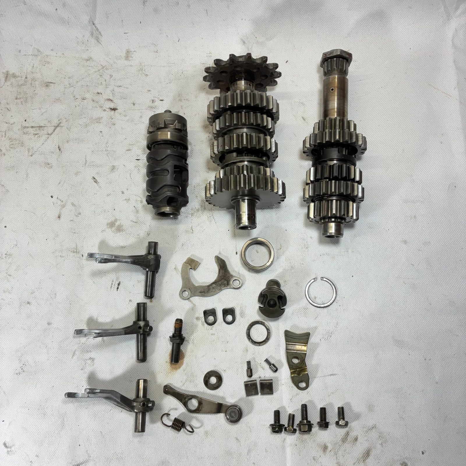 1999 Yamaha YZ250 OEM Complete Transmission Assembly Gears Shift Drum Forks - 5CU-18503-20-00