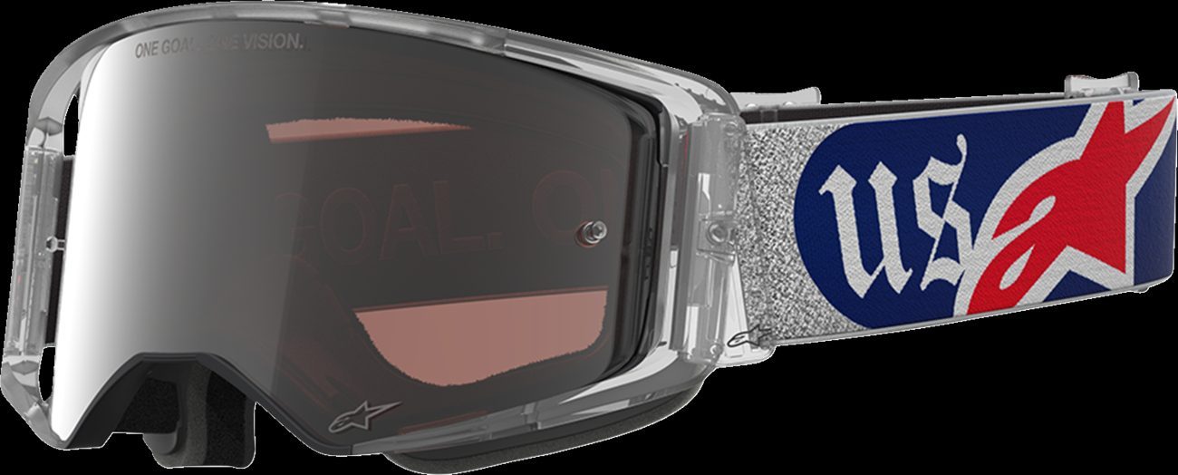 Alpinestars Supertech Merica 25 Goggle Red/Blue Silver/Copper New