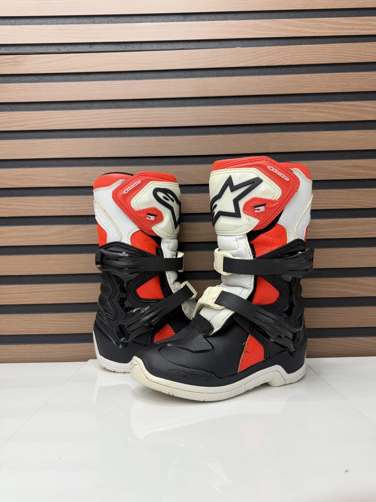 Alpinestars Tech 3S Motocross Boots White / Orange - Size 12J