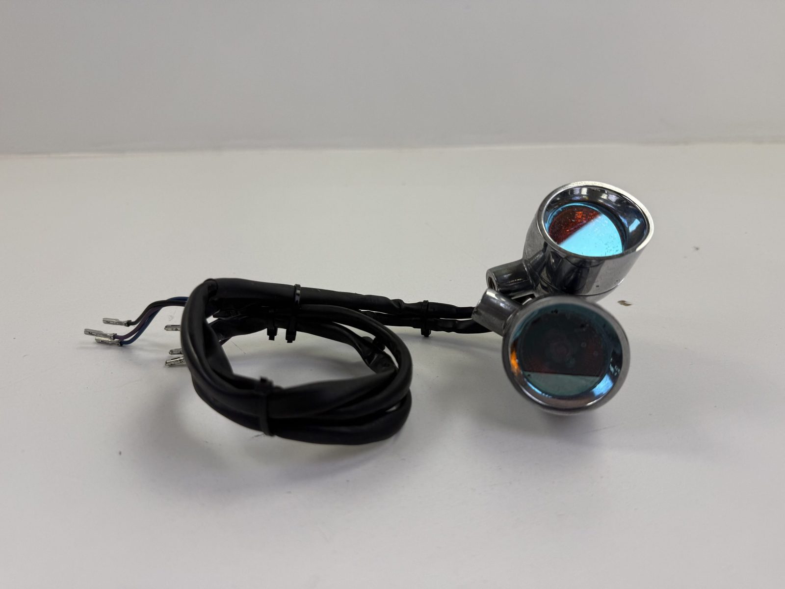 Harley Davidson Softail Aftermarket Chrome Turn Signal Lights Pair 1997