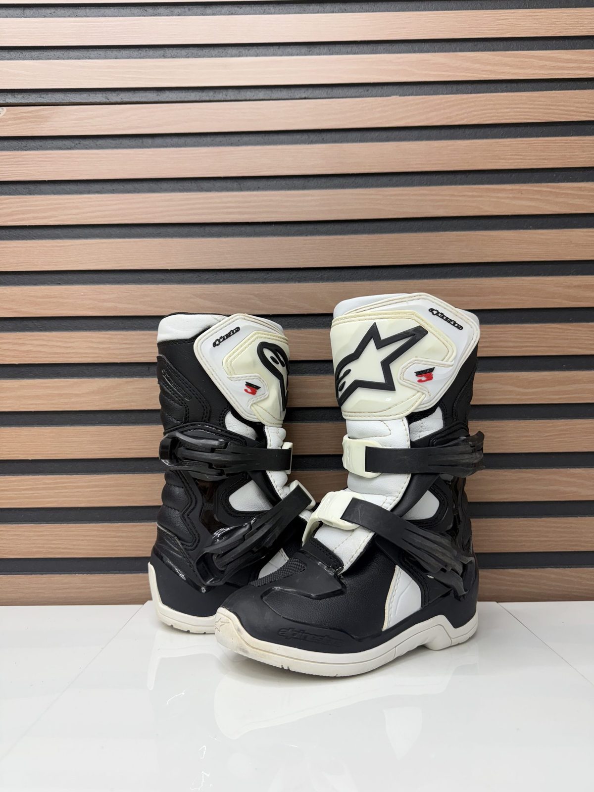 Alpinestars Tech 3S Youth Motocross Boots Black / White Kids MX Off Road