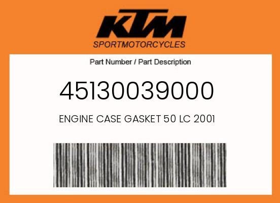 GENUINE OEM KTM ENGINE CASE GASKET 50 LC 2001