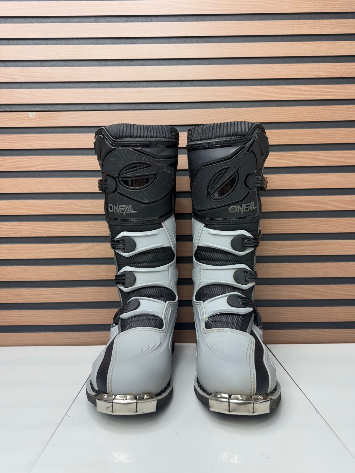 O'Neal Element Motocross Boots Grey Black Size 9 Mens MX Offroad Riding Boots