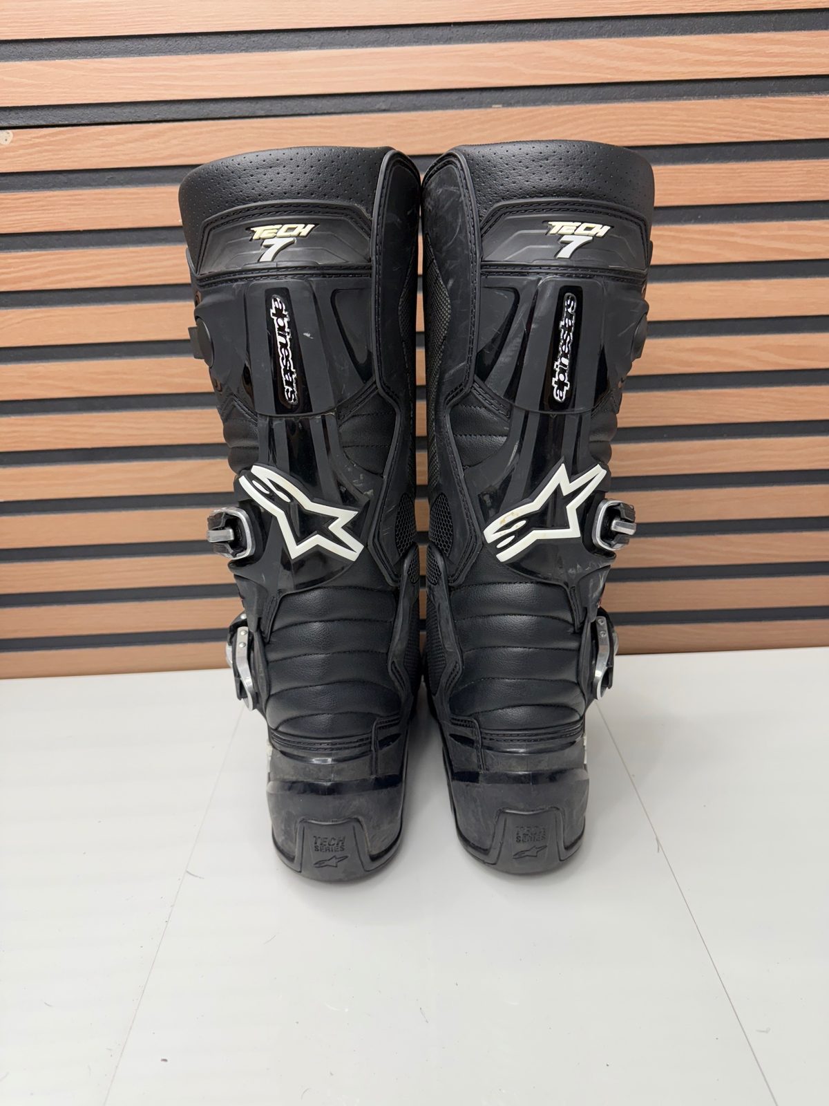 Alpinestars Tech 7 Motocross Boots Black White Mens Size 10 MX Offroad