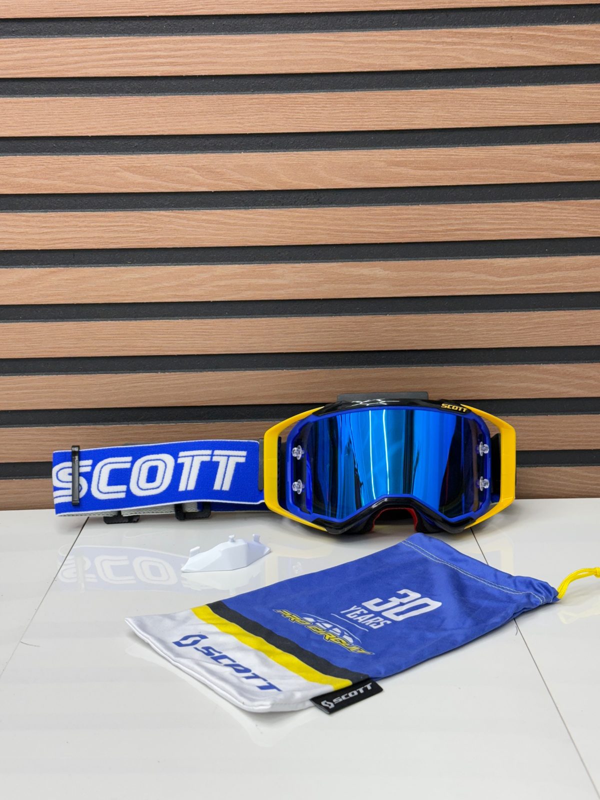 Scott Prospect Pro Circuit 30 Years LE Goggle Blue Chrome Lens - New