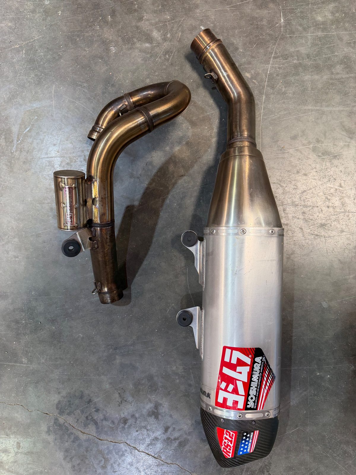 2024-2026 Triumph TF 250-X Yoshimura Exhaust Header Pipe and Silencer Complete Assembly