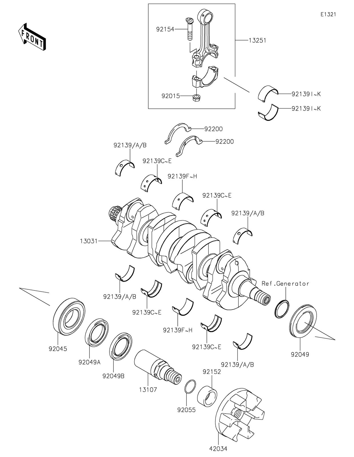 GENUINE OEM KAWASAKI SEAL-OIL S40626NS 92049-3738 FITS 25 MODELS 2003-2024
