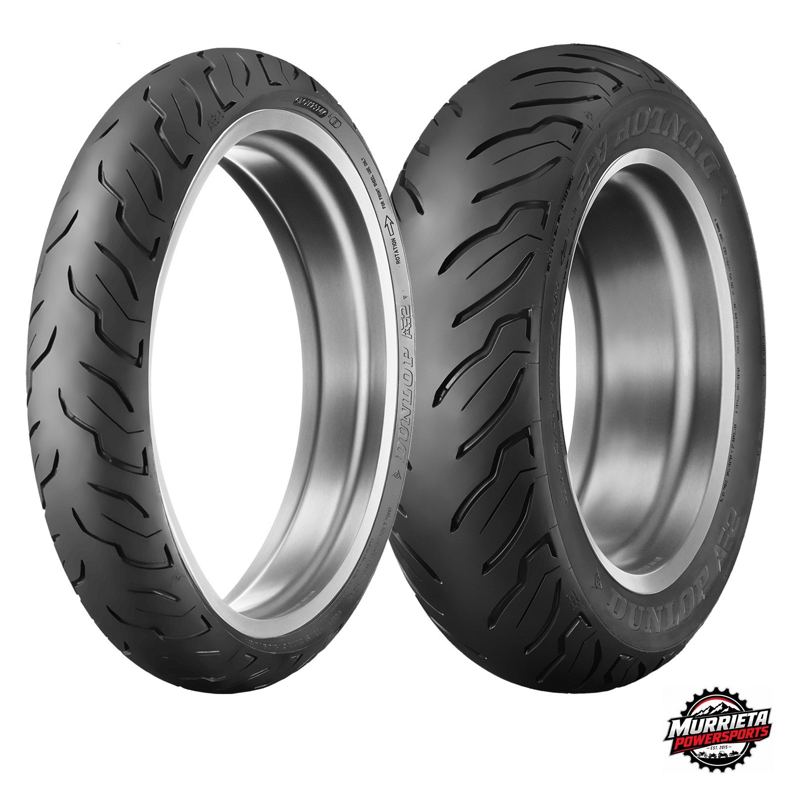Dunlop American Elite AE2 Front 160/60R18 Rear 180/55B18 Tire Set 18in Rim
