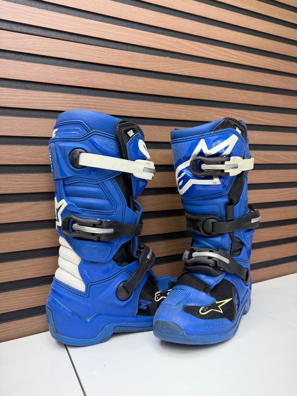 Alpinestars Tech 7S Youth Motocross Boots Blue / Black - Size 2 Youth EUR 34