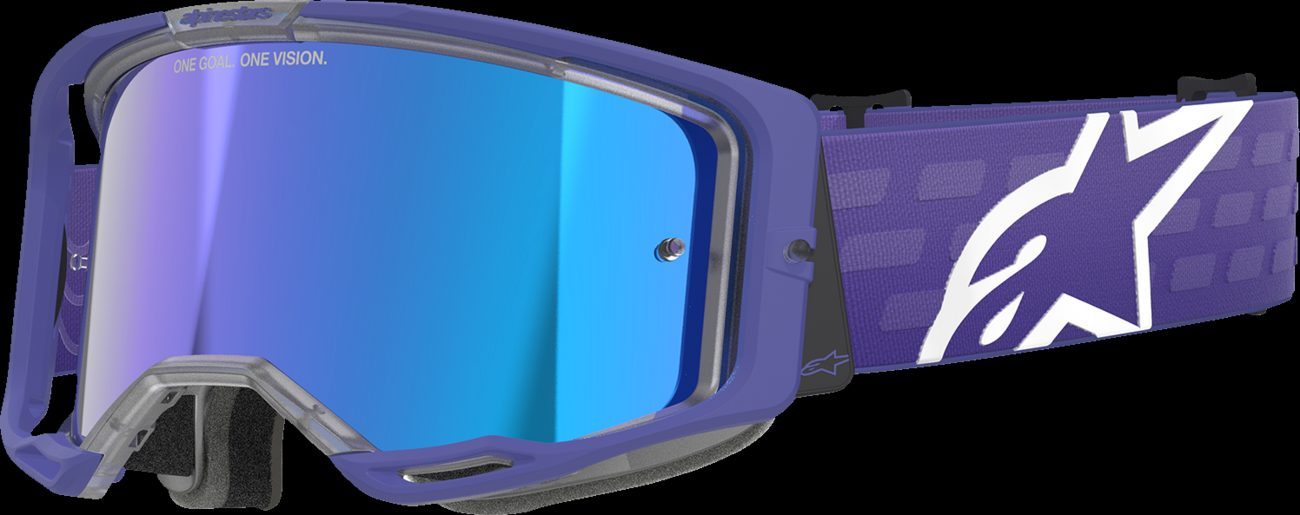 Alpinestars Vision 8 Corp Goggle Purple Blue Mirror Lens New
