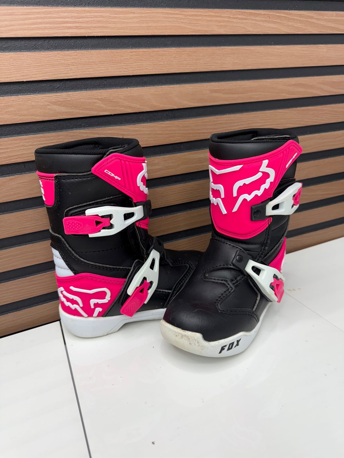 Like New - Fox Racing Kids Comp Boots - Black / Pink - K13