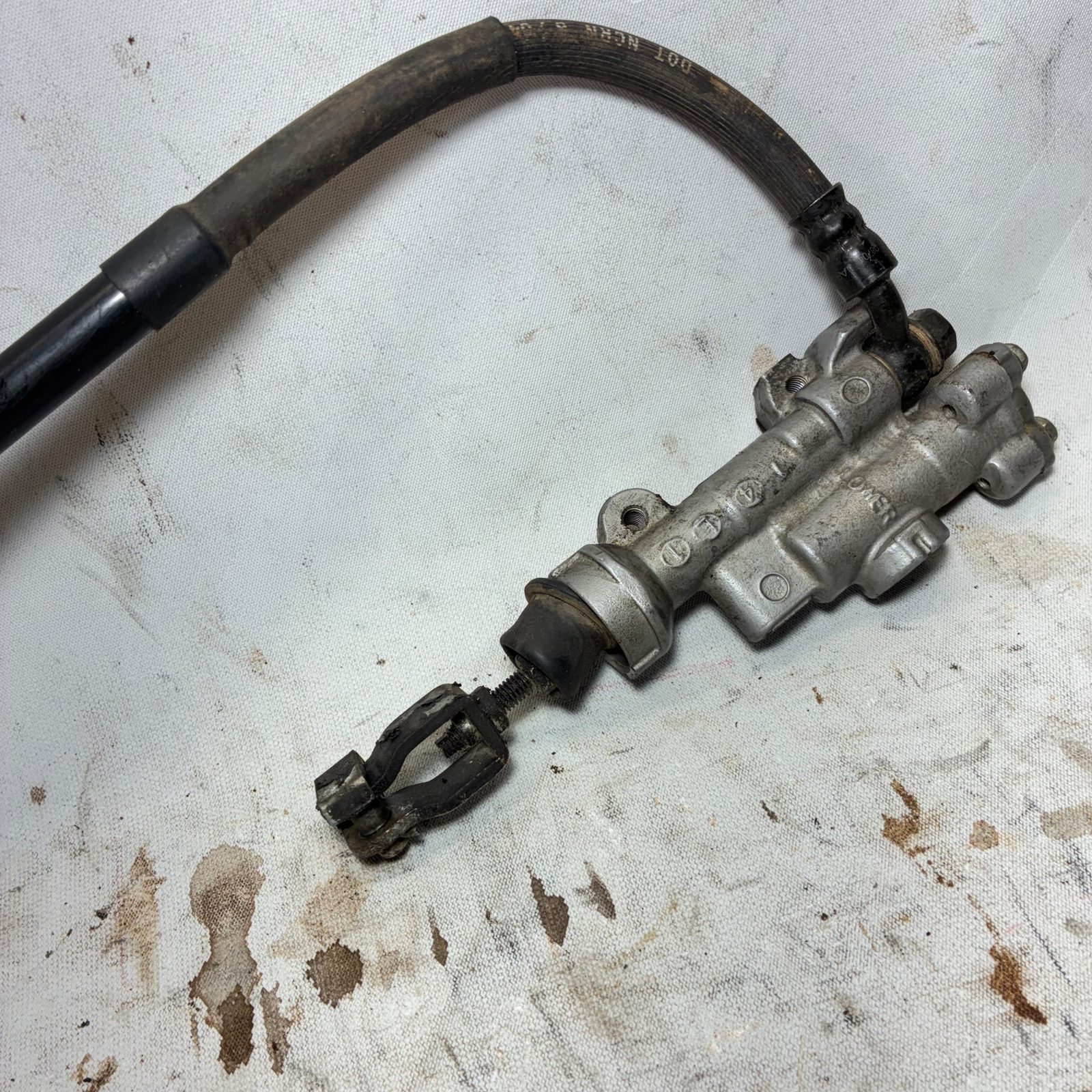 1998 KTM 125 OEM Rear Brake Master Cylinder with Line Complete Assembly - 61012016000