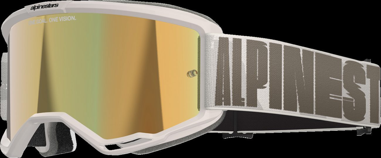Alpinestars Vision 5 Hollow Goggle Wind Gold Mirror Lens New