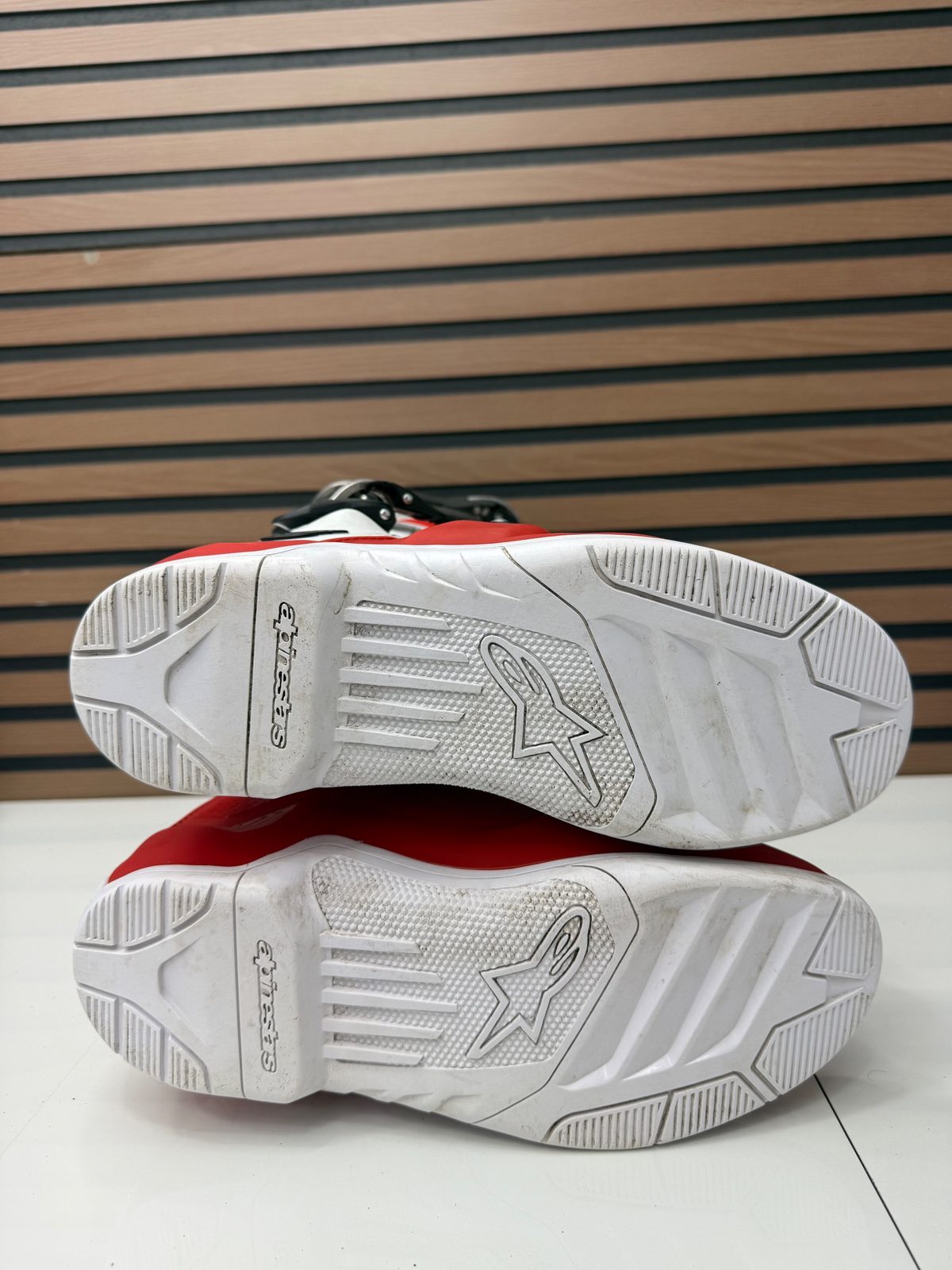 Alpinestars Tech 5 Motocross Boots Red / White Size 8 US - Used MX Off-Road