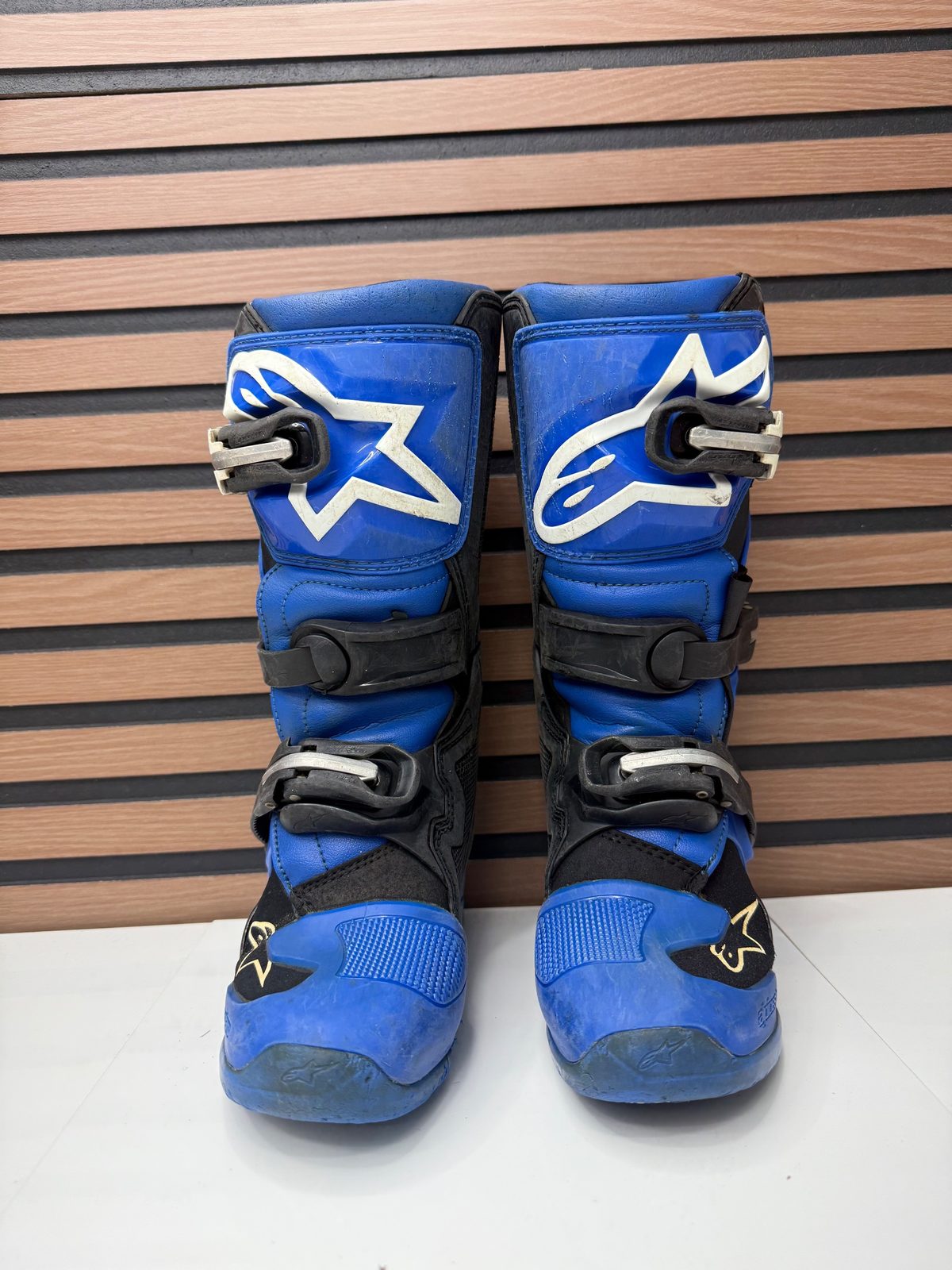 Alpinestars Tech 7S Youth Motocross Boots Blue / Black - Size 2 Youth EUR 34