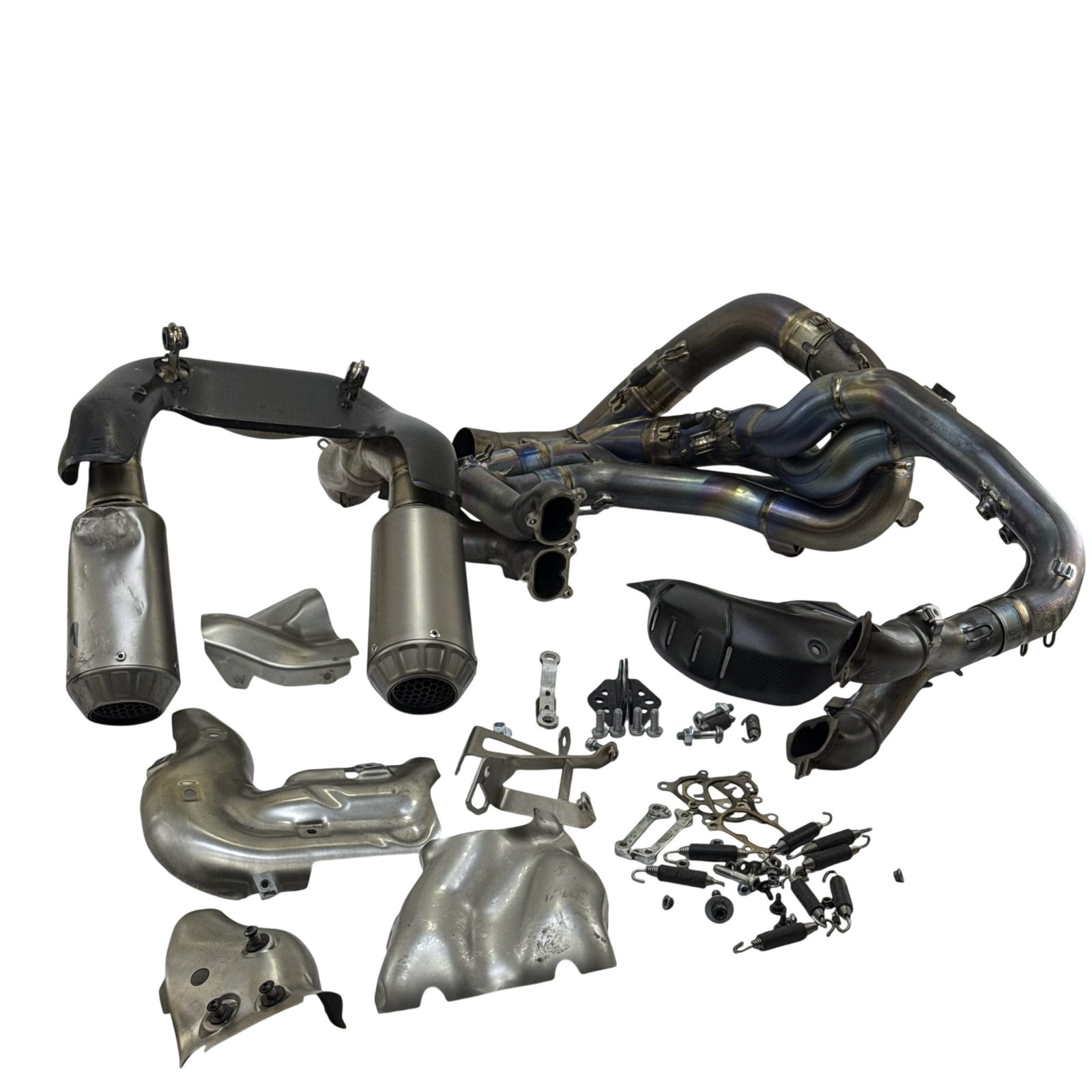 2018 - 2024 Ducati Panigale V4 Akrapovic Full Exhaust Complete Assembly Damaged