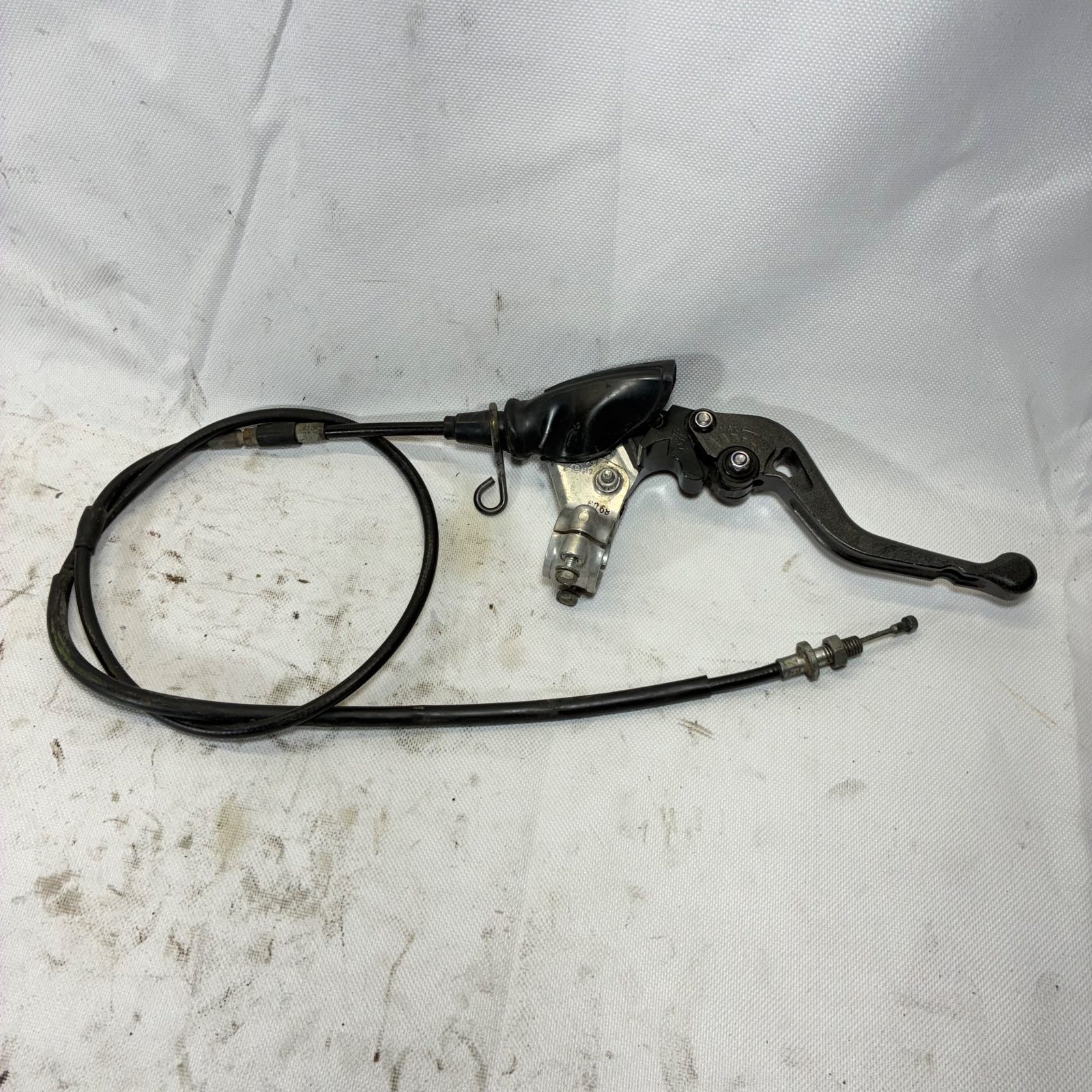 1990 Kawasaki KX125 OEM Clutch Perch Lever with Cable - 46092-1165