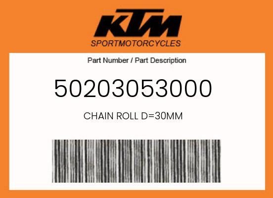 KTM Husqvarna GasGas Chain Roller Guide Wheel 30mm New OEM 50203053000