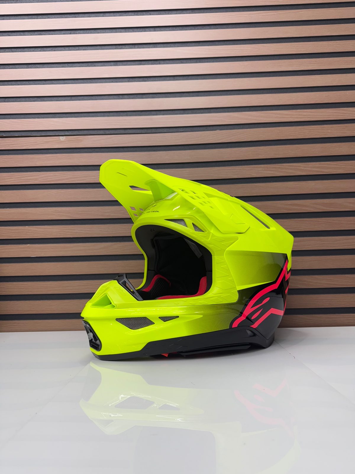 Alpinestars Supertech M10 Unite Helmet Yellow Fluo Black Pink Size XL New