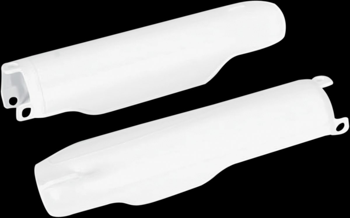 UFO FORK GUARDS SLIDER PROTECTORS HONDA 125CC-500CC WHITE 1991-2017