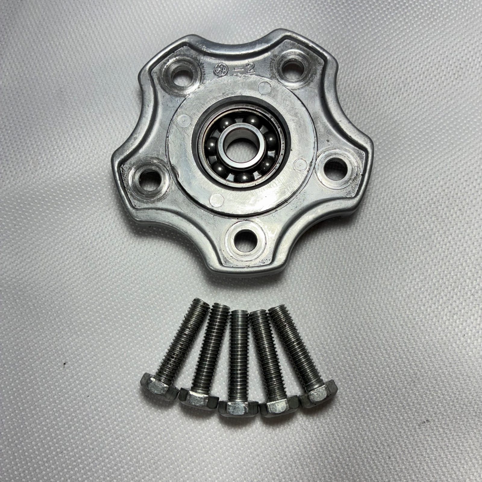 1990 Kawasaki KX125 OEM Clutch Pressure Plate with Bearing and Bolts - 46092-1165