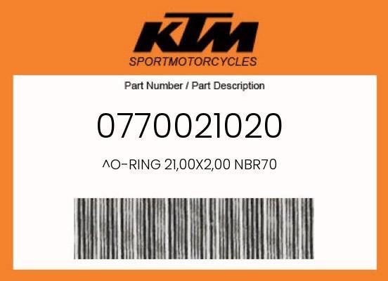 KTM Husqvarna GasGas MC 85 TC 85 1090 1190 Adventure O-Ring 21x2 NBR70