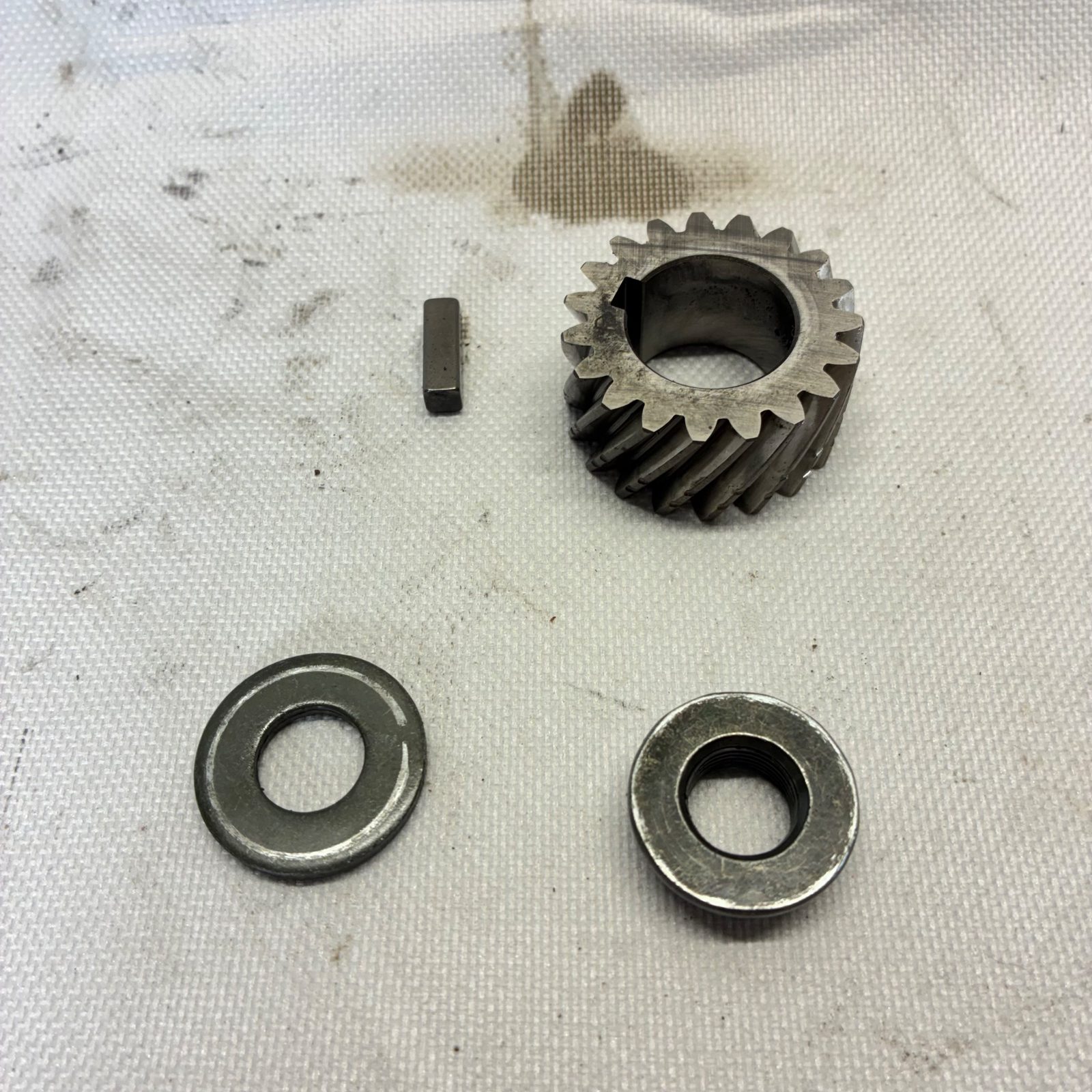 2000-2022 Yamaha TTR125 OEM Crankshaft Primary Drive Gear with Woodruff Key, Washer and Nut - 401-16111-10-00