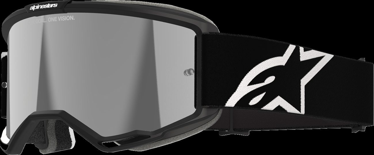 Alpinestars Vision 5 Corp Goggle Black Silver Mirror Lens New