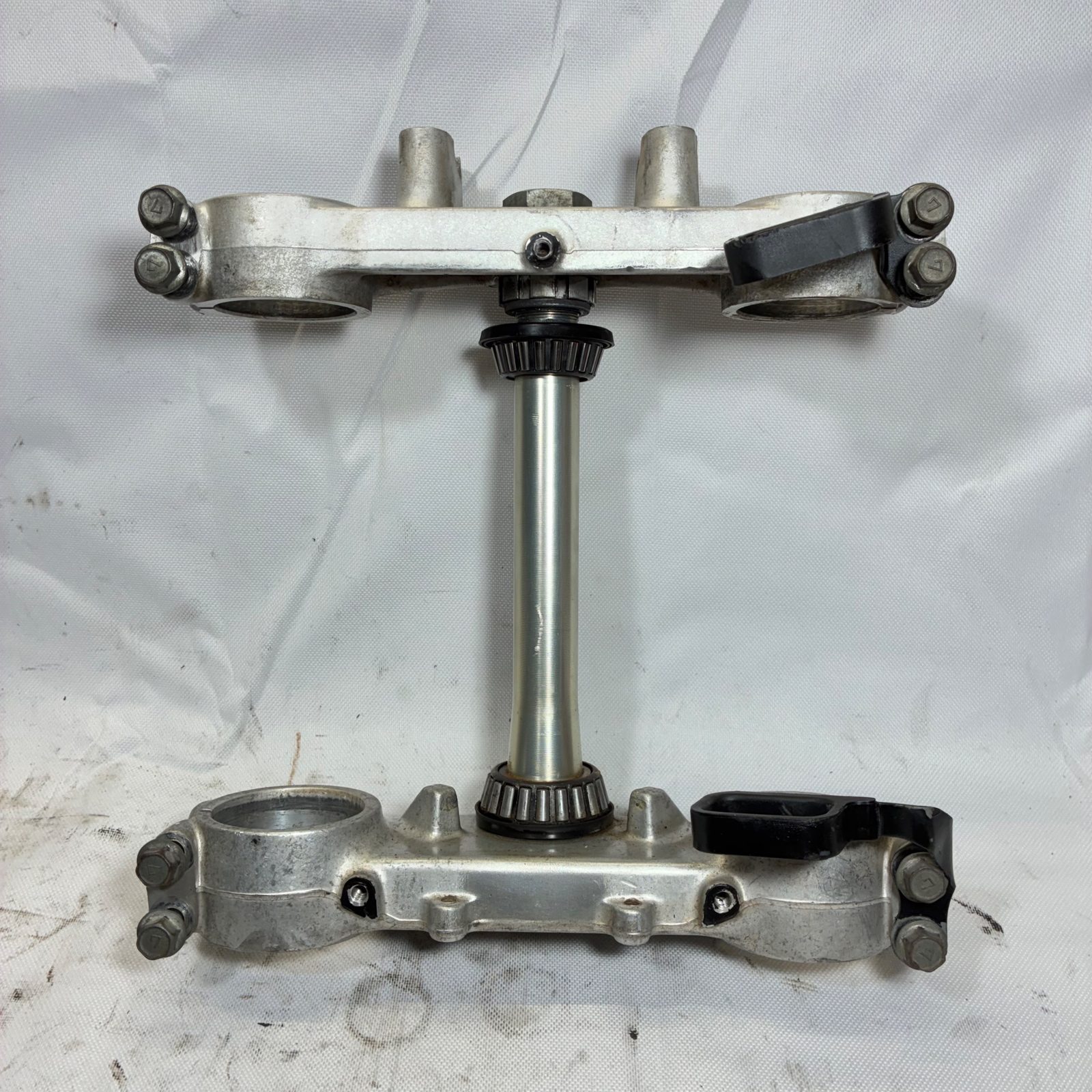 1990 Kawasaki KX125 OEM Upper and Lower Triple Clamps with Steering Stem - 44037-1263