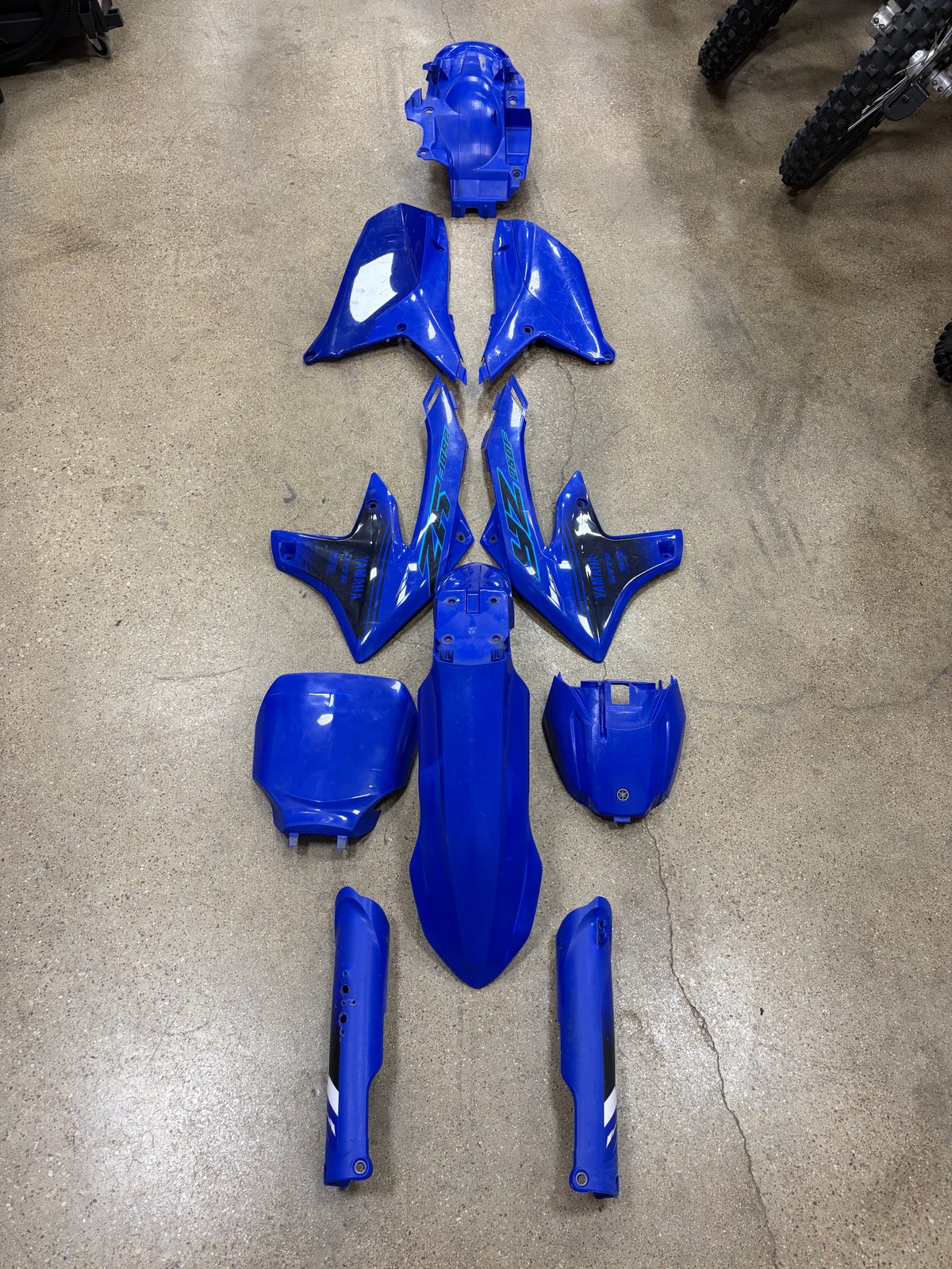 2024-2026  Yamaha YZ250F OEM Plastics Kit Shrouds Side Panels Rear Fender Blue