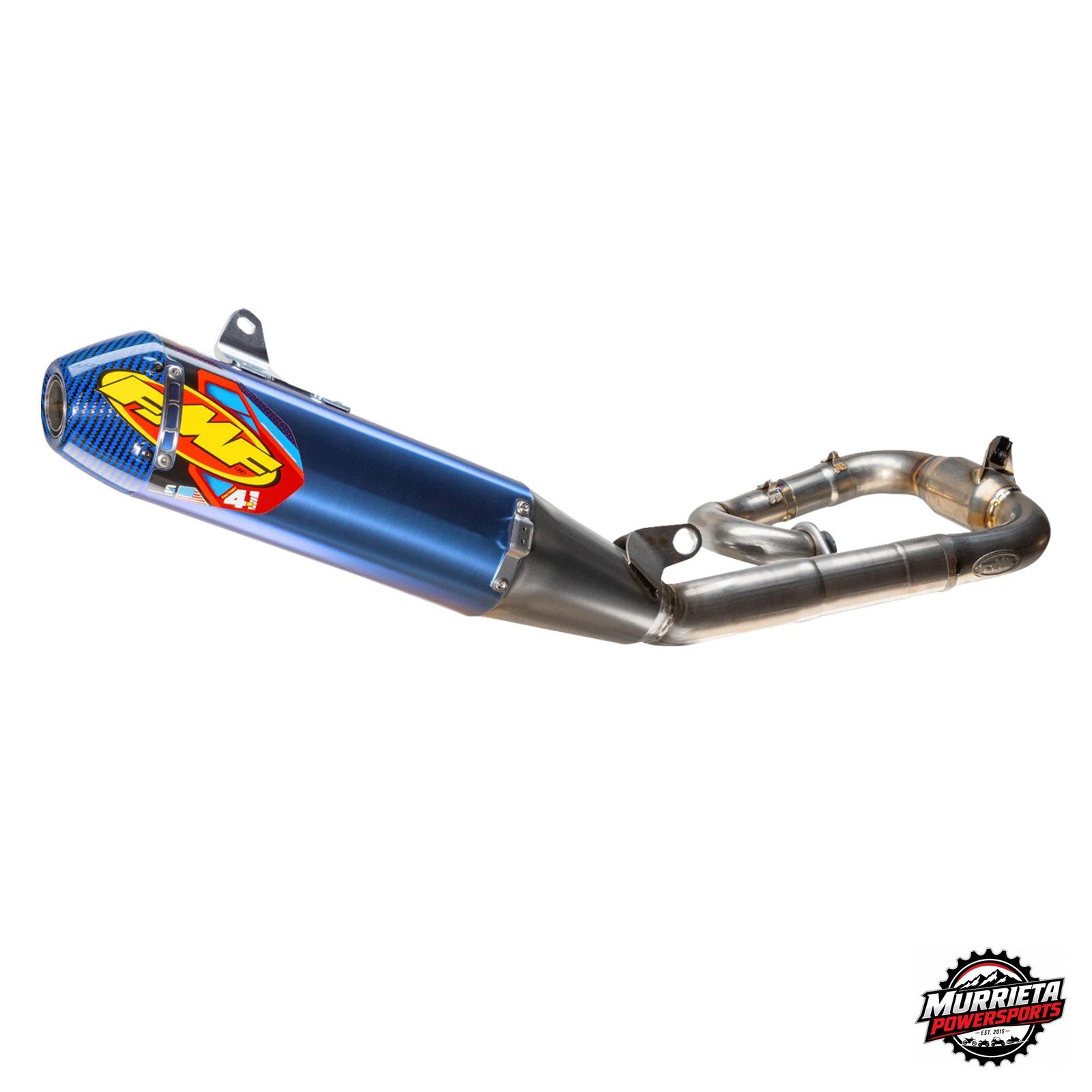 FMF Factory 4.1 RCT Titanium Megabomb Exhaust Blue Yamaha YZ250F YZ250FX WR250F