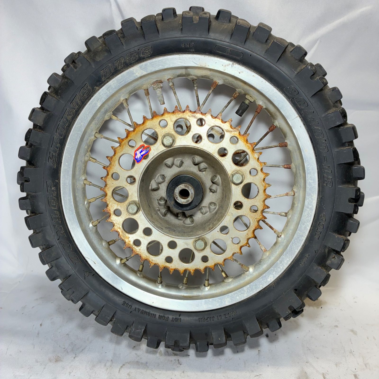 2003 Suzuki RM65 OEM Rear Wheel Complete Assembly 12" Hub Rim Rotor Sprocket