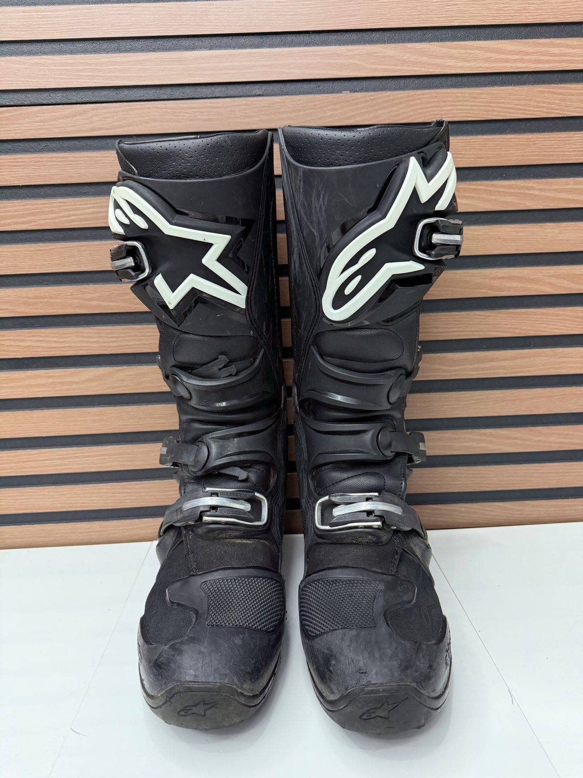 Alpinestars Tech 7 Motocross Boots Black White Mens Size 10 MX Offroad