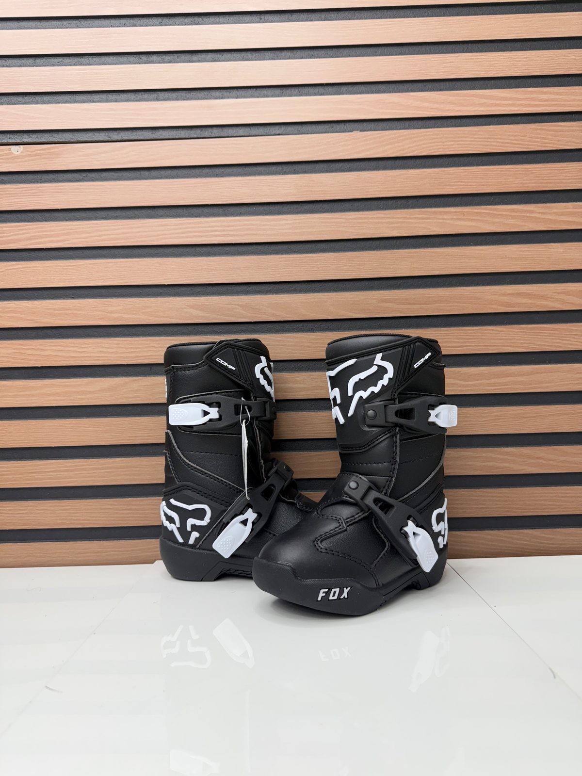 Fox Racing Comp Kids Motocross Boots Black / White - Size K10