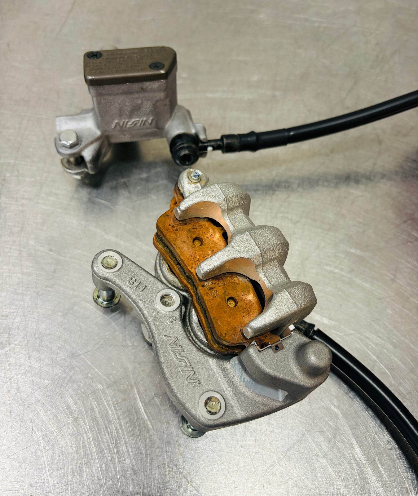 2024 Yamaha YZ250F OEM Front Brake Caliper Master Cylinder Line Complete Assembly - 5UN-W0042-50-00
