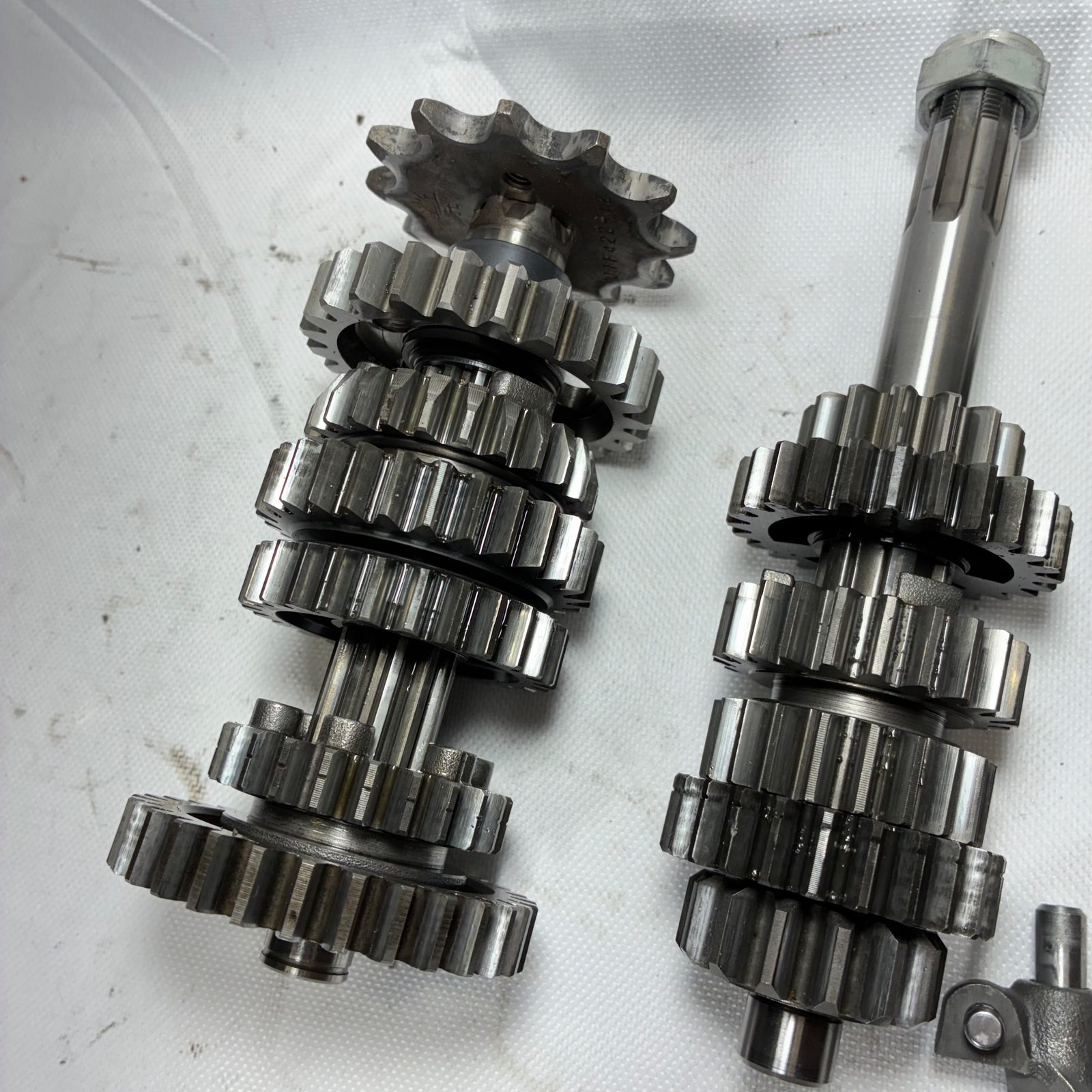 1990 Kawasaki KX125 OEM Complete Transmission Gear Set with Shift Drum - 13127-1199