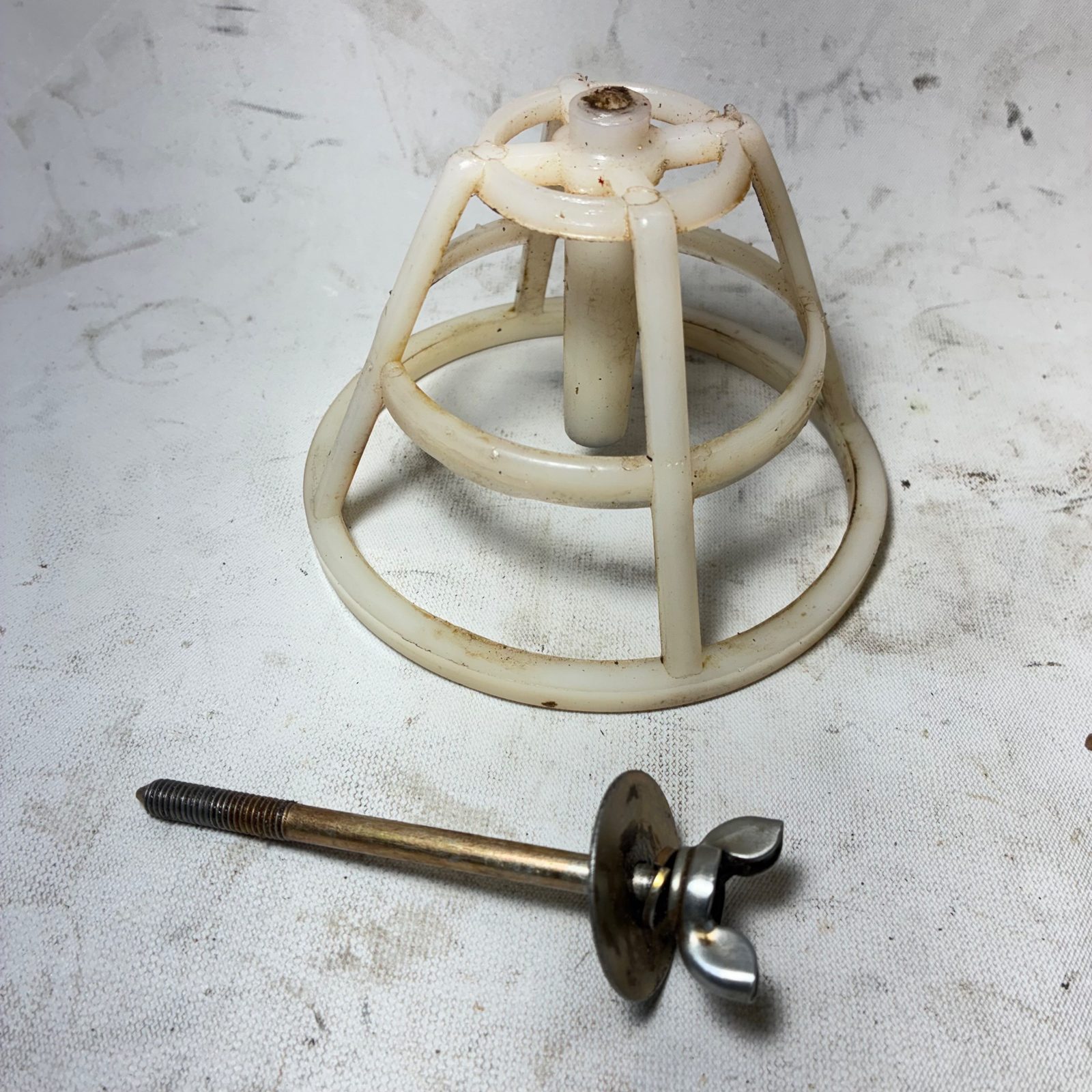 2003 Kawasaki KX65 OEM Air Filter Cage with Mounting Bolt and Wing Nut - 11013-1284