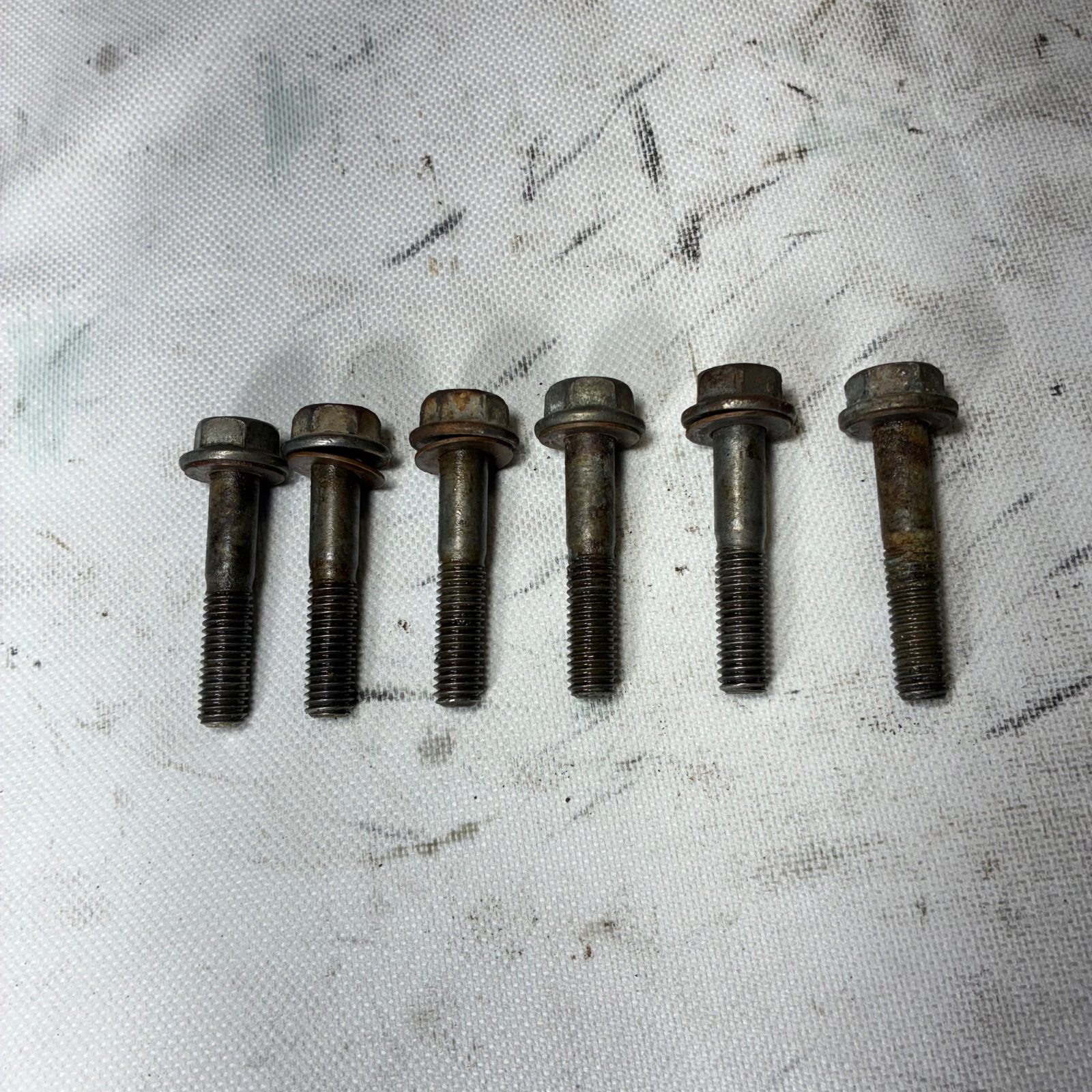 1996 KTM 300 EXC Cylinder Head Bolts Flanged Set of 6