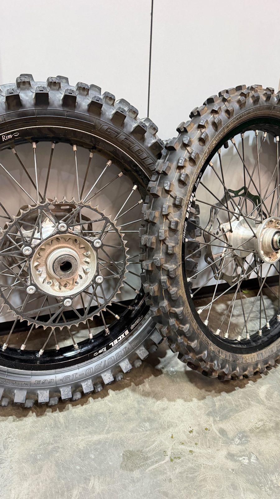 2024 Husqvarna FC250 Wheel Set 19/21" Excel Rim with Rotor and Sprocket - A46010085044