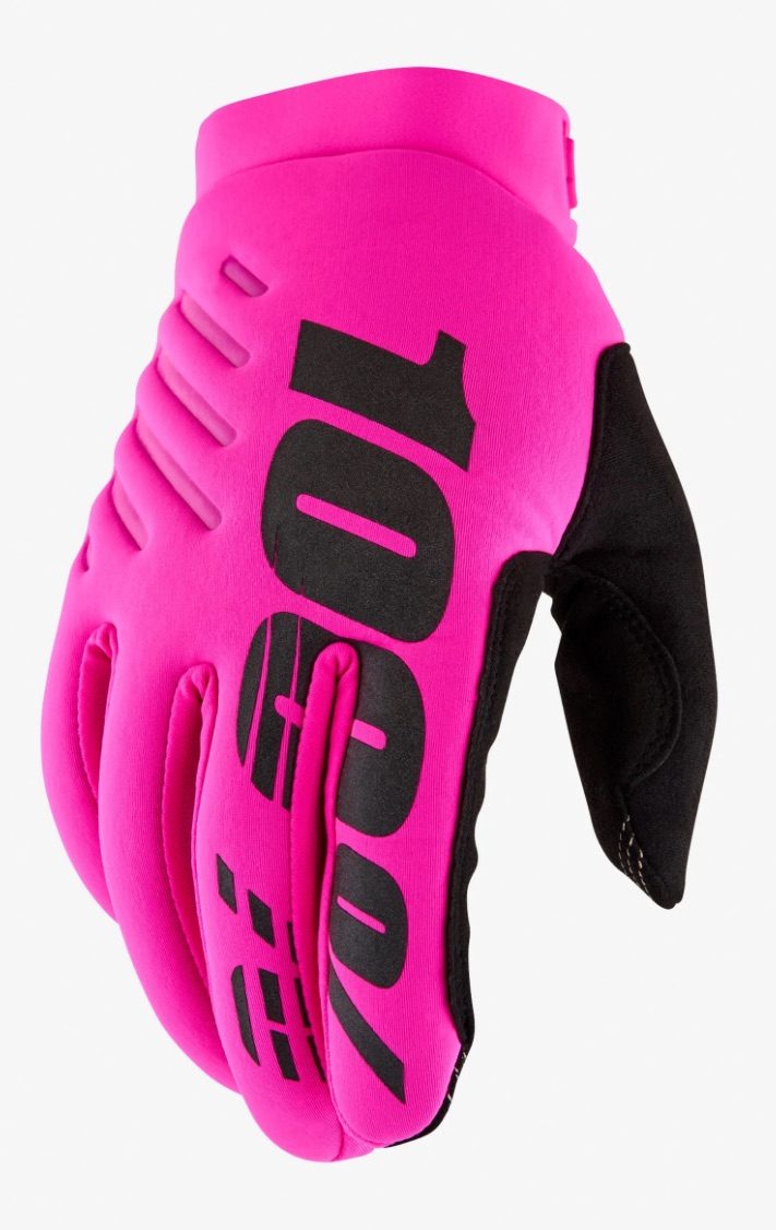 100% Brisker Women's Cold Weather Gloves Pink Black Size Medium New With Tags