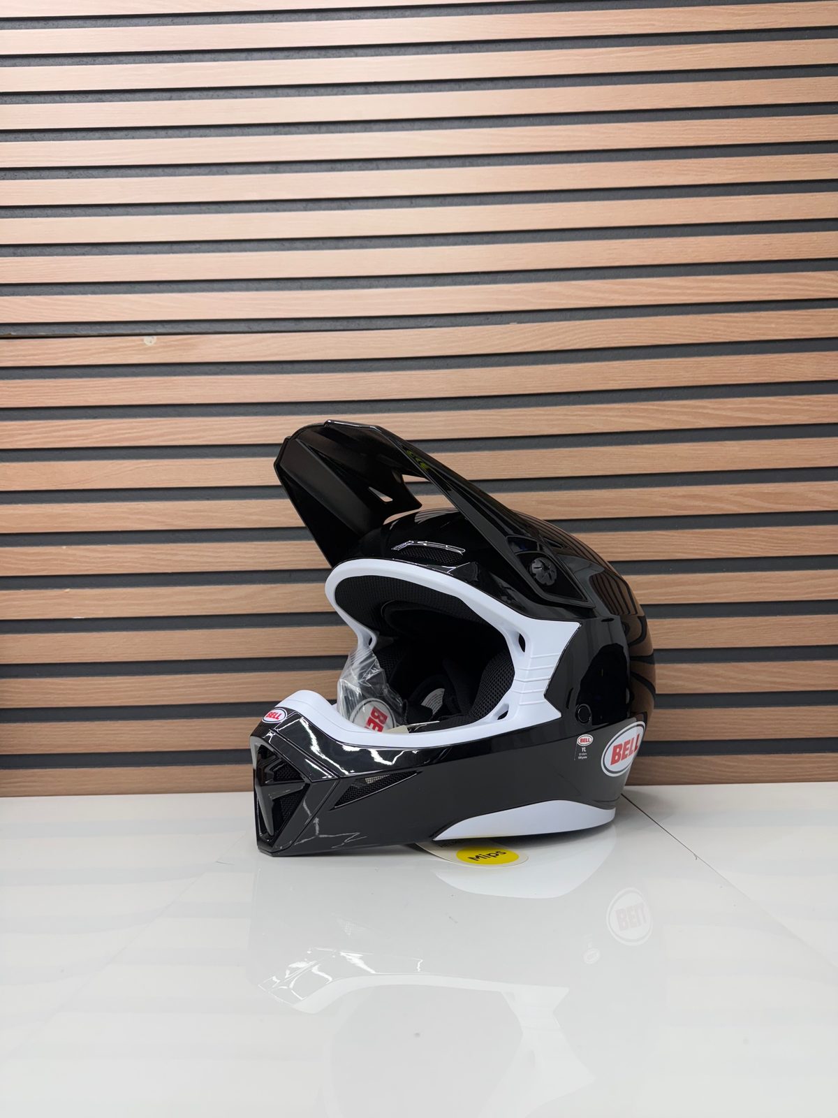 New Bell MX-10 MIPS Youth Helmet Black / White - Size Youth Large