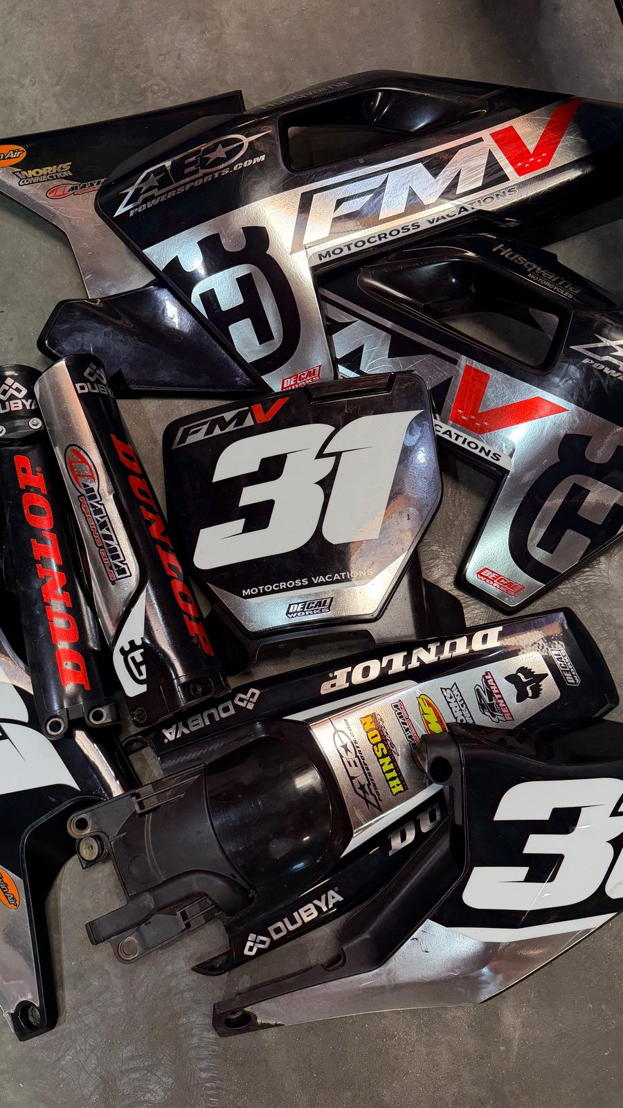 2024 Husqvarna FC250 OEM Complete Plastics Kit with Graphics Black
