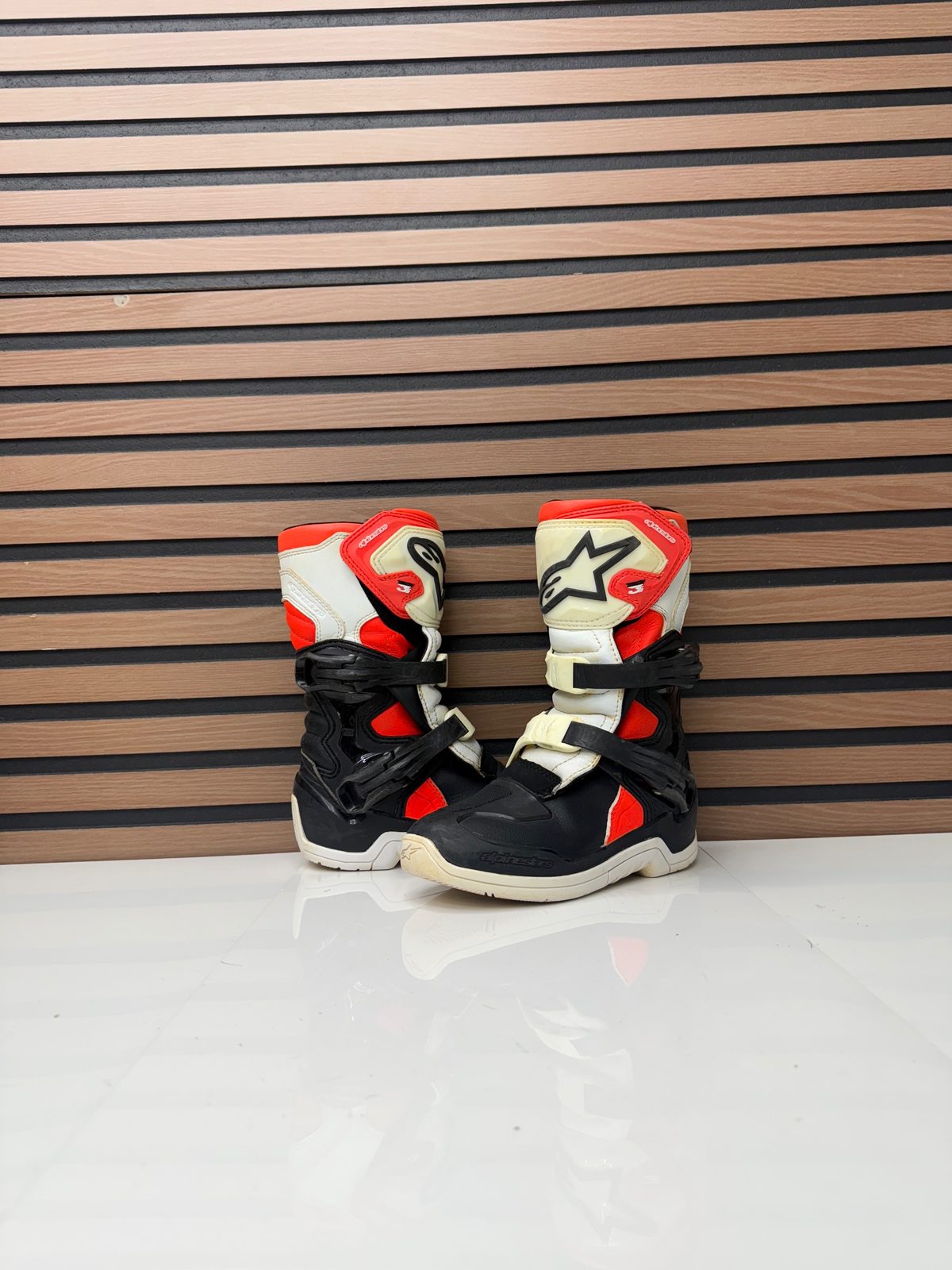 Alpinestars Tech 3S Youth Motocross Boots Orange / White - Size 1 US