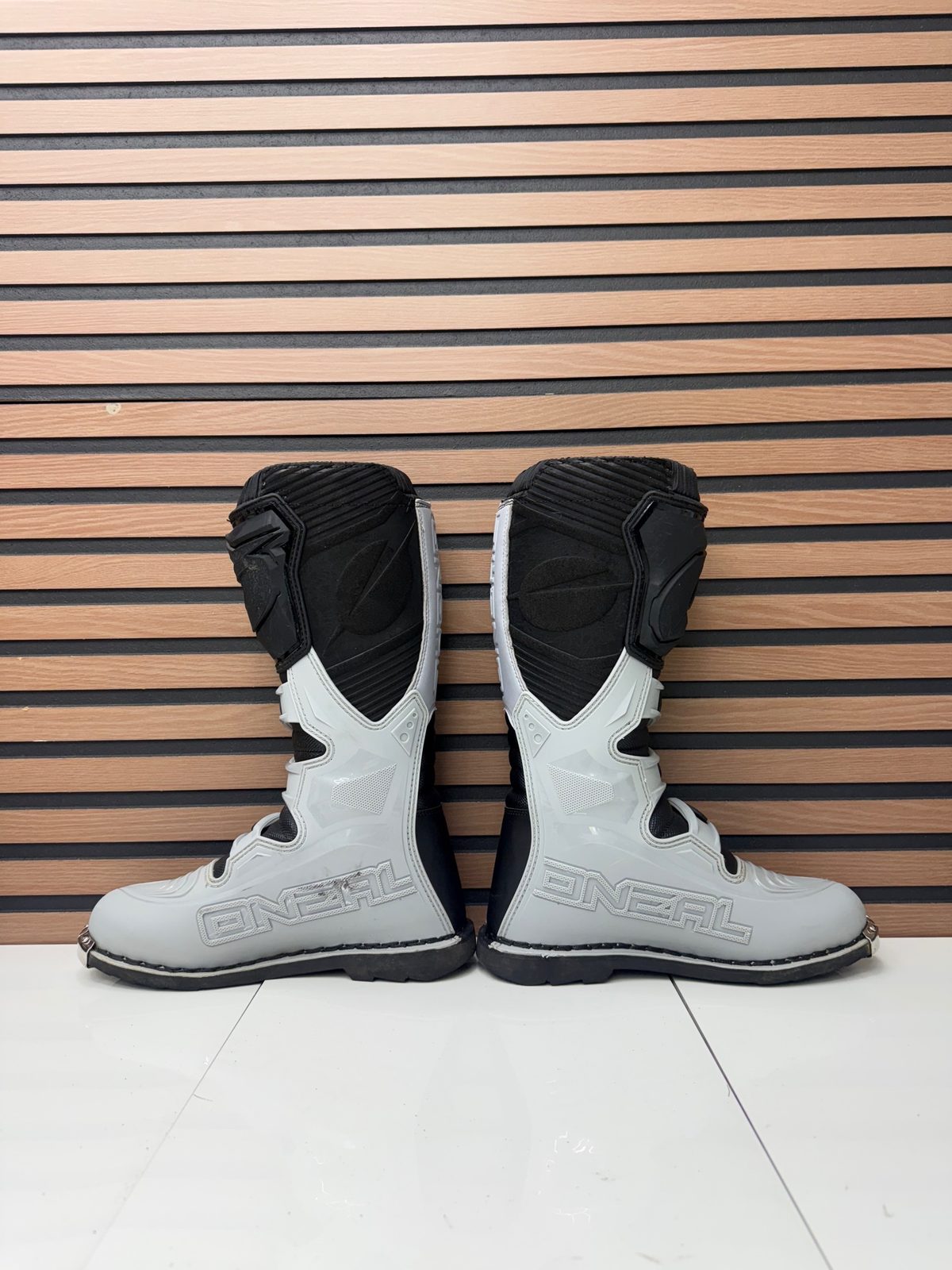 O'Neal Element Motocross Boots Grey Black Size 9 Mens MX Offroad Riding Boots